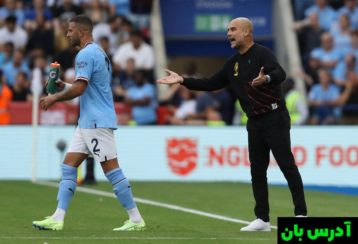 کایل واکر و پپ گواردیولا